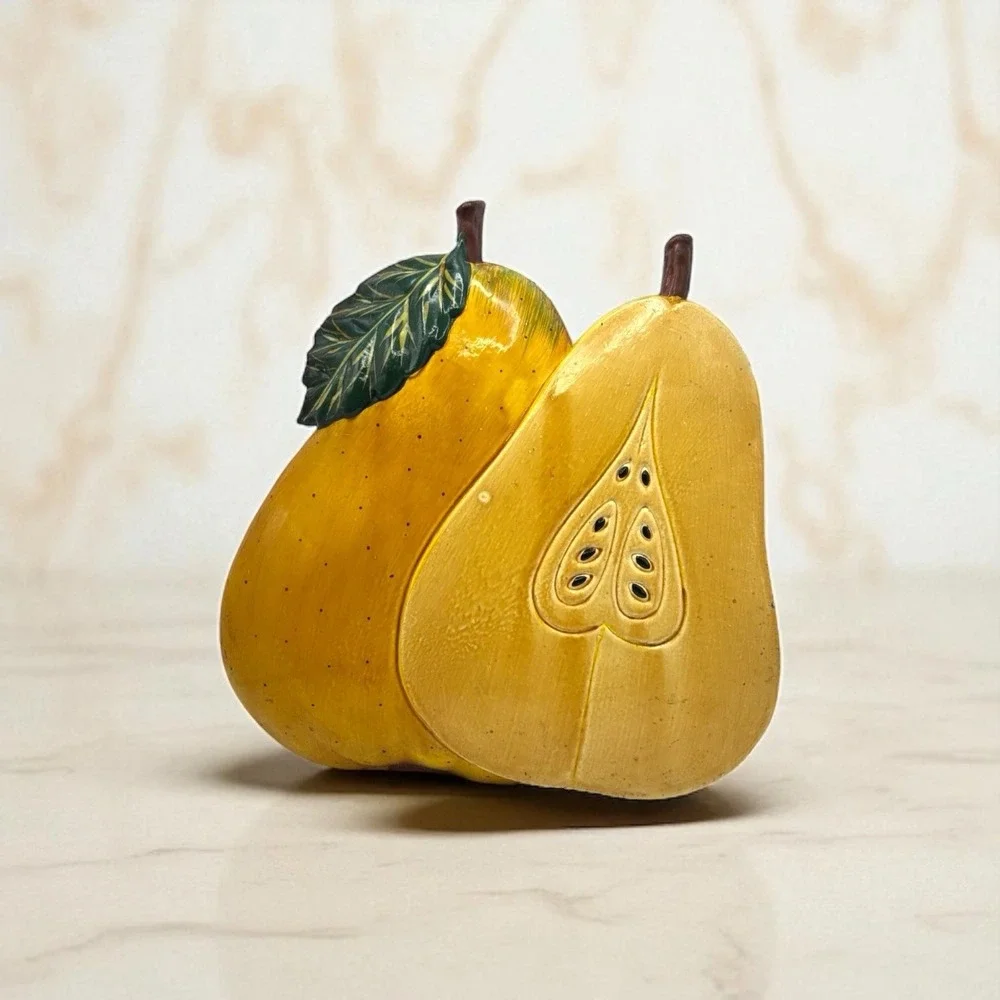 Vintage American Trading Imports 3D Pear Wall Décor Plaque Art Fruit Kitchen